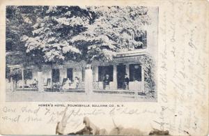 Resident's at Homer's Hotel Youngsville Sullivan County NY New York pm 1906 UDB