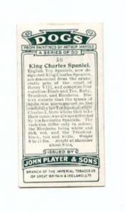 166925 KING CHARLES SPANIEL WARDLE CIGARETTE card ADVERTISING