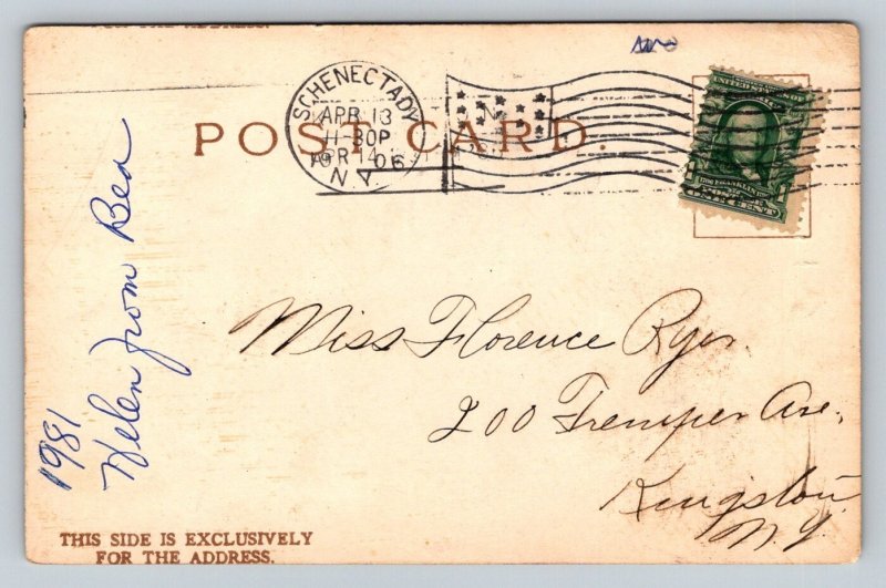 1906  All Happiness for Easter    Schenectady  New York  Postcard