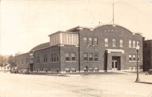 J69/ Jackson Minnesota RPPC Postcard c1930s City Hall & Armory  176