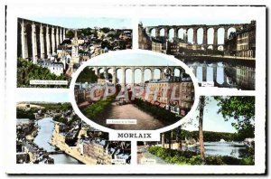 MODERN CARD Morlaix Viaduct Basin Harbor Church St Melaine