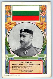c1910's Ferdinand Bulgaria Former King Government Principality WWI Postcard