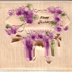 c1910s Unique Happy Birthday Blimp Dirigible Flying Machine Embossed PC Art A280