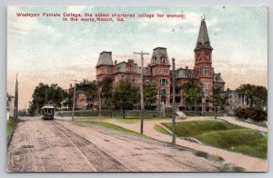 GA Macon Georgia Wesleyan Female College Oldest In The World Postcard C32