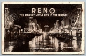 RPPC   Reno  Nevada  Virginia St.  Real Photo Postcard