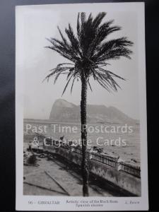 Old RPPC Gibraltar: Artistic view of the Rock from Spanish Shore - by L. Raisin