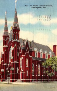 Alabama Birmingham St Paul's Catholic Church 1950 Curteich