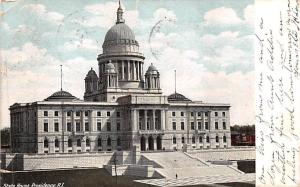 State House, Providence, Rhode Island (RPO) Railway Post Office postal markin...