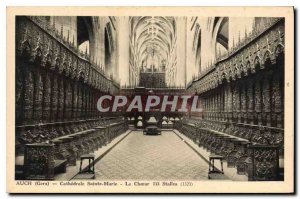 Old Postcard Auch Gers Cathedrale Sainte Marie Le Coeur Stalls