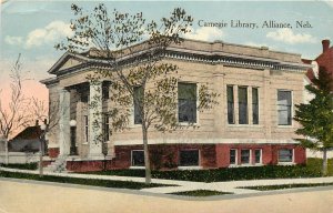 c1915 Postcard; Carnegie Library Alliance NE Box Butte County, Posted