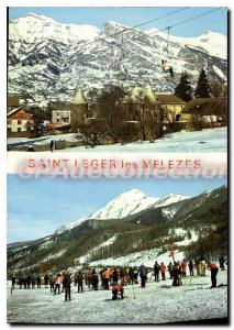 Old Postcard The High Alps St Leger les Melezes General view tracks small Autane