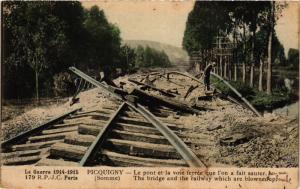 CPA MILITAIRE Picquigny-Le ont et la voie ferrée que l'on a fait (316269)