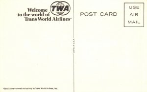 Vintage Postcard 1920s Welcome To The World of Trans World Airlines TWA Aircraft 