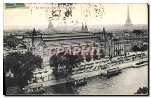 Postcard Old Paris Gare d'Orsay Eiffel Tower