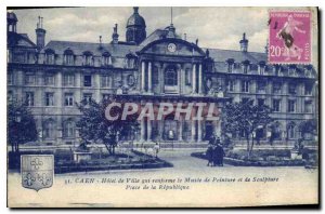 Postcard Old City Caen hotel that houses the Museum of Painting and Sculpture...