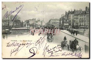 Paris Old Postcard The new bridge