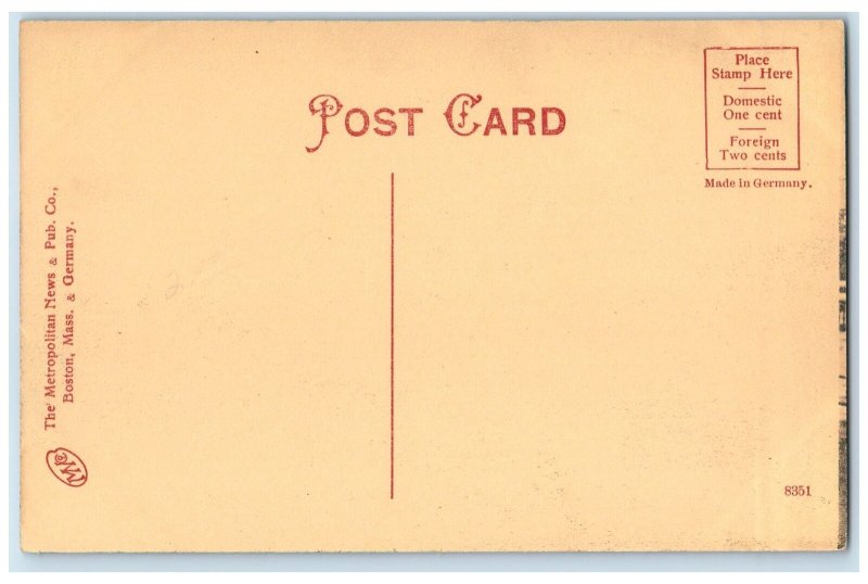 c1950's Maple Street Bridge River Lake Building Manistee Michigan MI Postcard