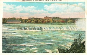 Vintage Postcard 1920's Brink Of Horseshoe Falls Niagara Falls New York N. Y.