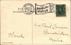 Christmas - Little Girls Basket of Holly c1910 Embossed Postcard