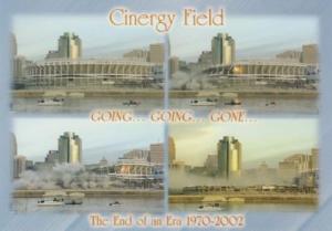 Cincinnati Riverfront Stadium Demolition 2002 Postcard