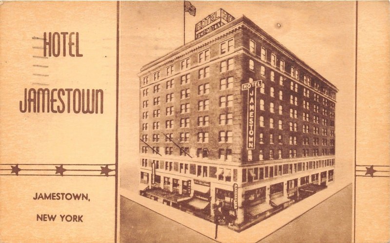 Jamestown New York~Hotel Jamestown~1945 Postcard