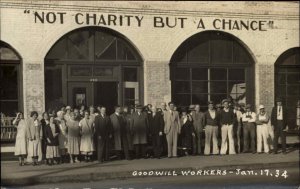 Social History Not Charity A Chance Goodwill Workers Great Drepression RPPC