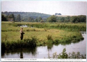 Postcard - Fly Fishing, Stratford-Sub-Castle - Salisbury, England