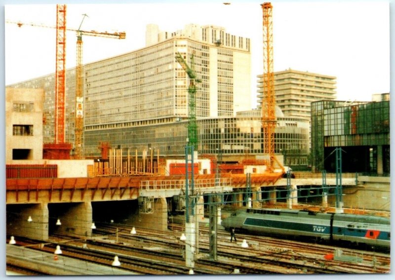 Postcard - Development work for the T.G.V.A. at Montparnasse station - France