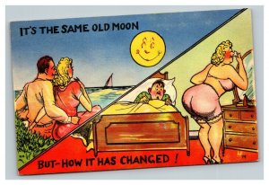 Vintage 1948 Comic Postcard Woman's Behind Gets Bigger After Marriage - Funny?