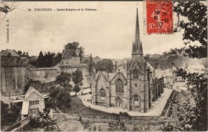 CPA Fougeres Eglise St Sulpice et le Chateau (1237548)