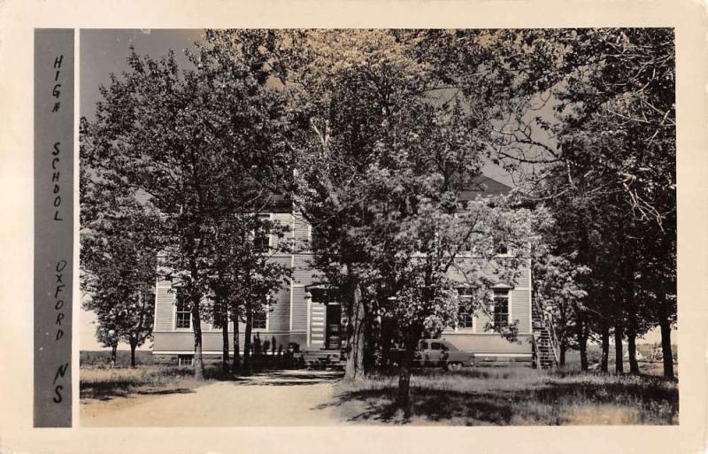 Oxford Nova Scotia Canada High School Real Photo Antique Postcard K16743