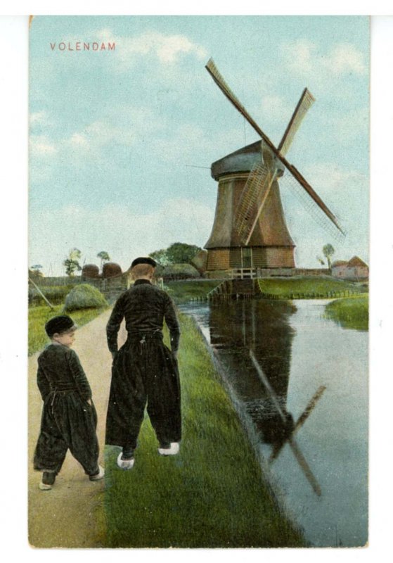 Netherlands - Volendam. Windmill Scene