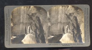 REAL PHOTO GORGE OF THE AIRE MEIRINGEN SWITZERLAND STEREOVIEW CARD
