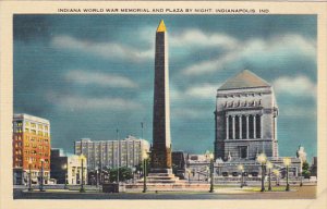 Indiana World War Memorial and Plaza By Night Indianapolis Indiana