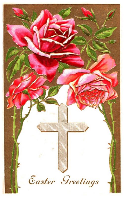 Easter , Flowers , Cross