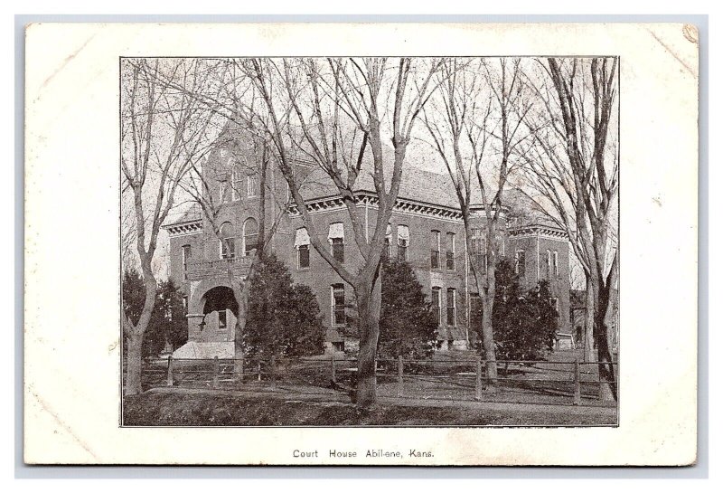 Court House Abilene Kans. Kansas RPPC Postcard