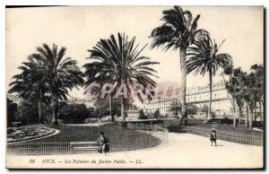 Postcard Old Nice Les Palmiers the Public Garden