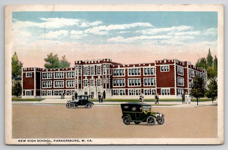 Parkersburg WV High School West Virginia Postcard D33