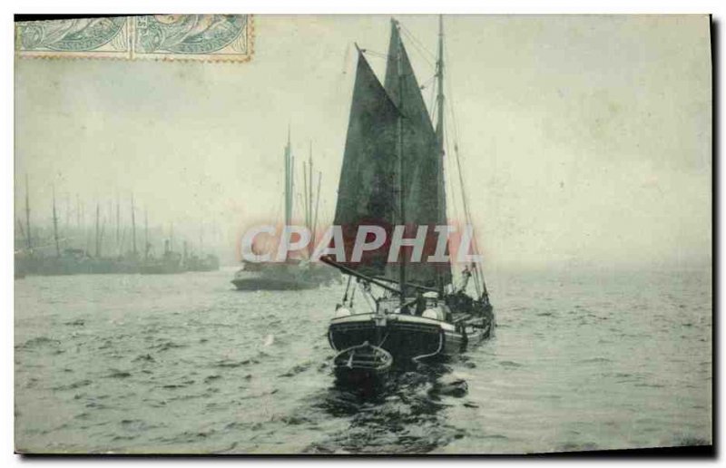 Old Postcard Fishing Boat