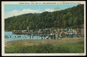 Sunset Beach, Lake Lynn, PA near Morgantown, WV & Montchateau Hotel. I. Robbins