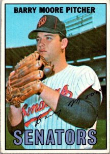1967 Topps Baseball Card Barry Moore Washington Senators sk2072