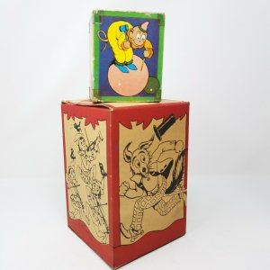 Vintage 1930's Kids Stacking Musical Toy Nesting Blocks with Original Box 1170