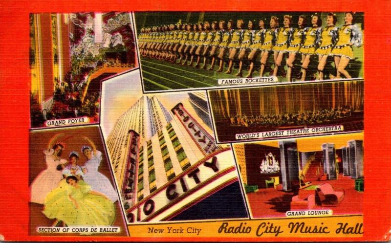 New York City Rockefeller Center Radio City Music Hall Interior Views 1952