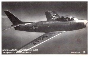 North American Aviation F86 Sabre Jet Fighter 670 mph , USAF
