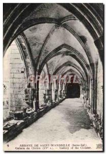 Abbey of Saint Wandrille Old Postcard Gallery of the cloister