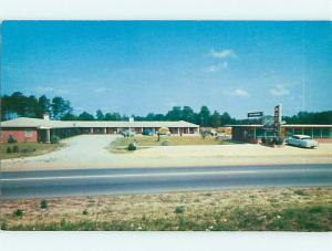 Unused Pre-1980 OLD CARS & SAN-SU MOTEL & RESTAURANT Glennville Georgia GA s9995