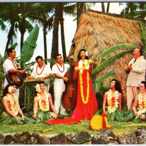 c1950s Honolulu, HI Ray Kinney Polynesian Revue Chrome Postcard Hula Dance A52