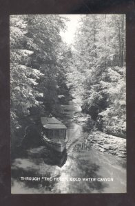 RPPC LA CROSSE WISCONSIN COLD WATER CANYON BOAT VINTAGE REAL PHOTO POSTCARD