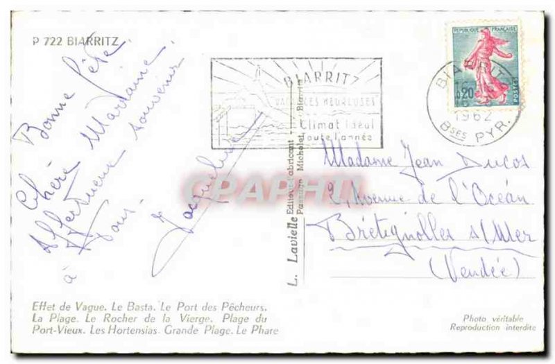 Biarritz - Remembrance - Old Postcard