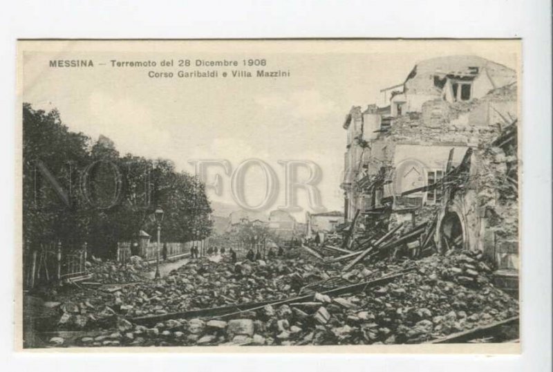 425956 ITALY Messina after earthquake 1908 Corso Garibaldi Villa Mazzini Vintage